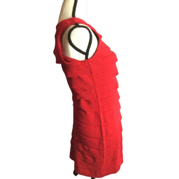 Calvin Klein Tiered Dress * Size 6 ? * Red Cotton *VGC - Picture 2 of 6